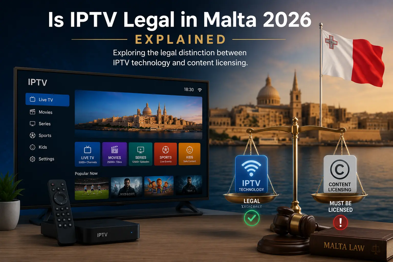 is IPTV legal in Malta